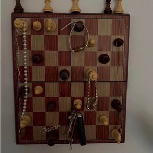 Wooden Chess Board with Pieces